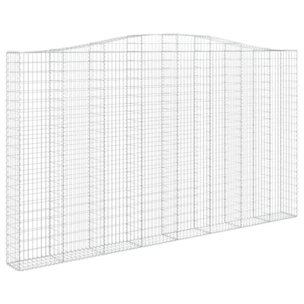 Gabion bågformad 400x30x220/240 cm galvaniserat järn