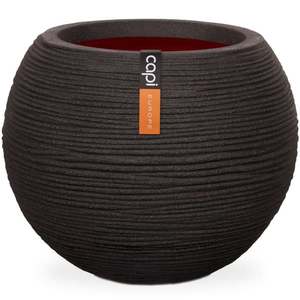 Vas Nature Rib rund 62x48 cm svart KBLR271