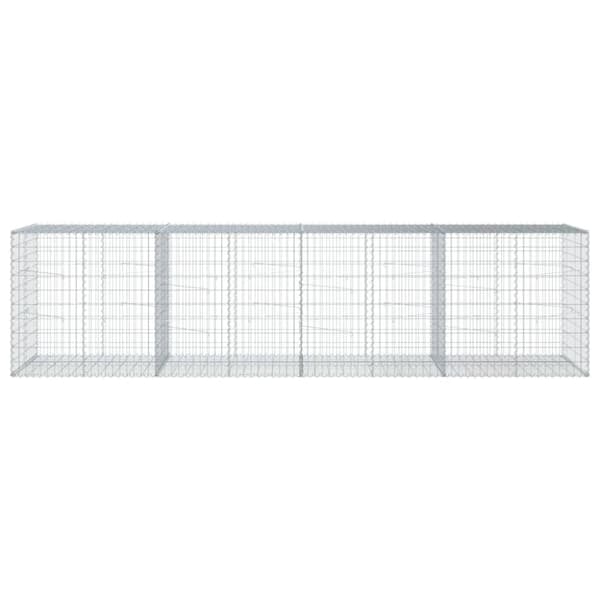 Gabionkorg med skydd 400x100x100 cm galvaniserat järn