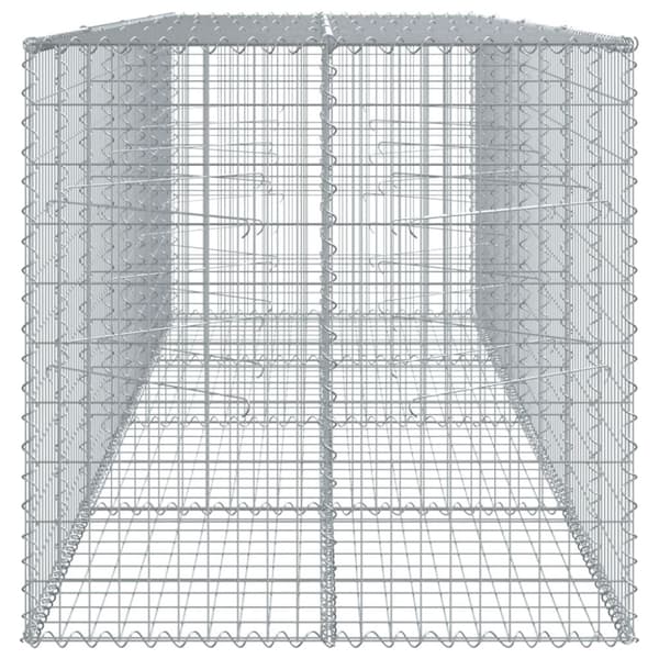 Gabionkorg med skydd 400x100x100 cm galvaniserat järn