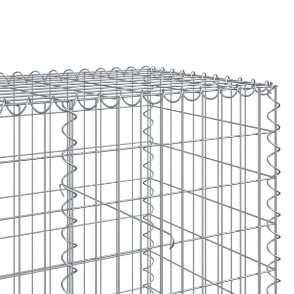 Gabionkorg med skydd 400x100x100 cm galvaniserat järn