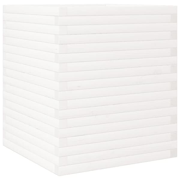 Odlingslåda vit 60x60x68,5 cm massiv furu