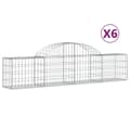 Miniatyrbild 2 av 6: Gabion bågformad 6 st 200x30x40/60 cm galvaniserat järn