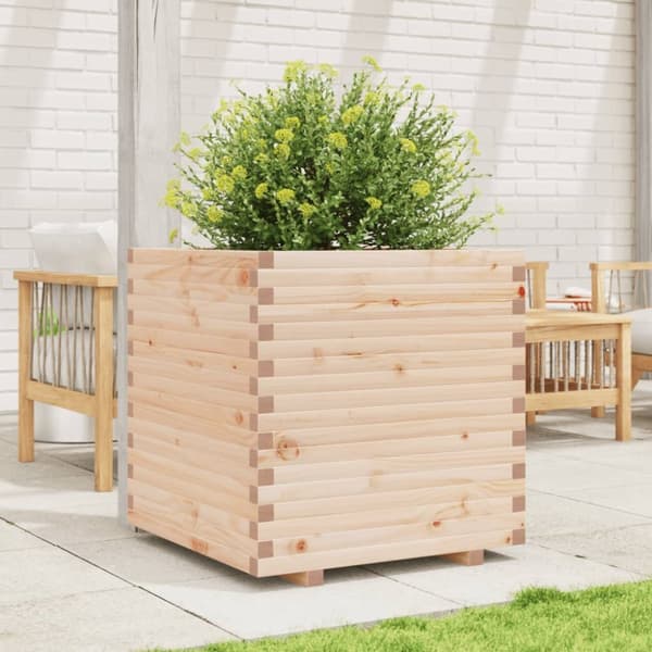 Odlingslåda 80x80x72 cm massivt furuträ