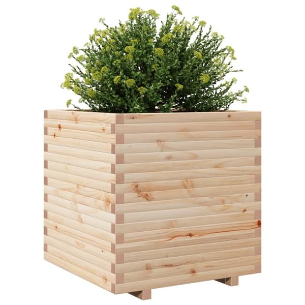 Odlingslåda 80x80x72 cm massivt furuträ