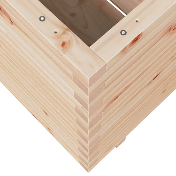 Odlingslåda 80x80x72 cm massivt furuträ