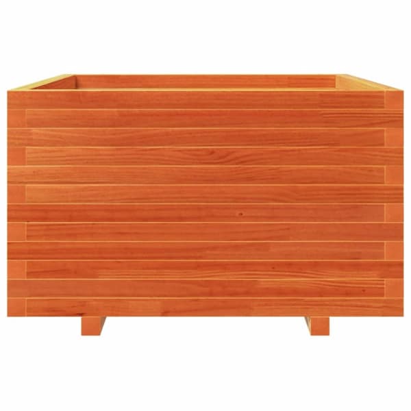 Odlingslåda vaxbrun 80x80x49,5 cm massiv furu