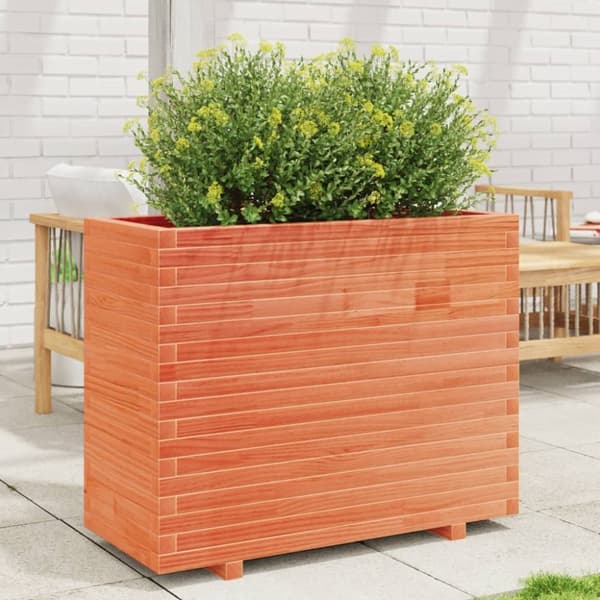Odlingslåda vaxbrun 90x40x72,5 cm massiv furu