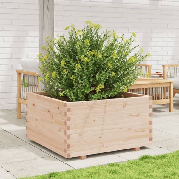 Odlingslåda 90x90x49,5 cm massivt furuträ