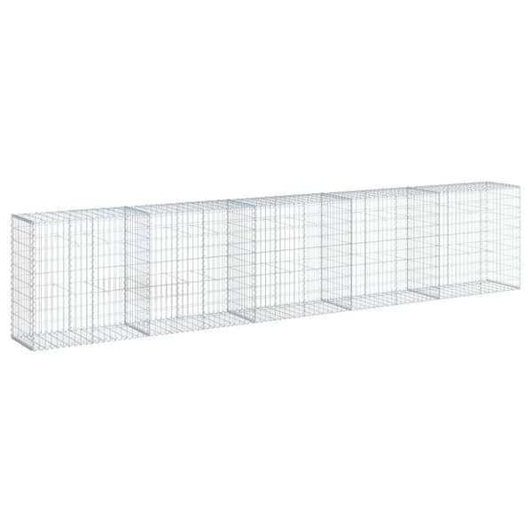Gabionkorg med skydd 500x50x100 cm galvaniserat järn