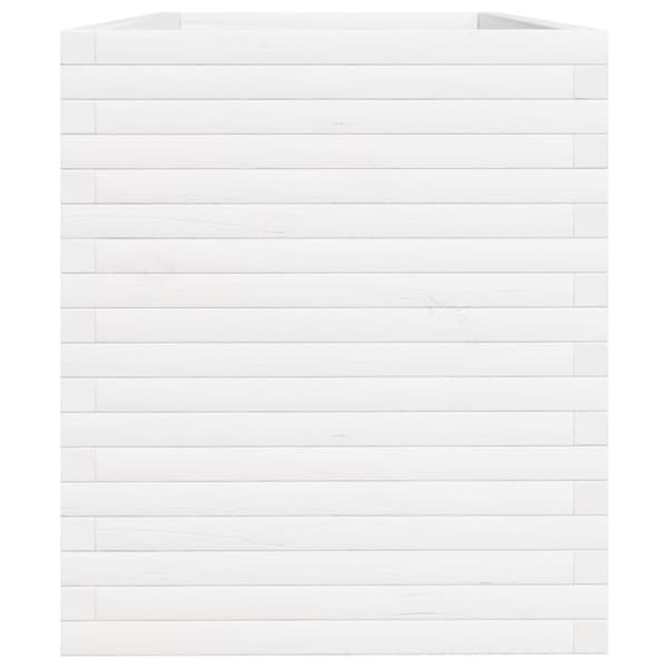 Odlingslåda vit 110x60x68,5 cm massiv furu