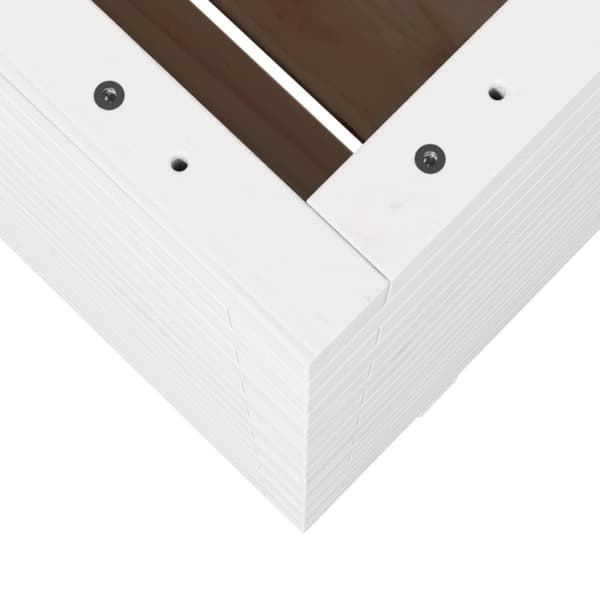 Odlingslåda vit 60x60x72,5 cm massiv furu