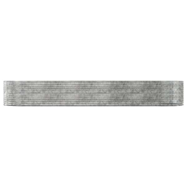 Odlingslåda silver 447x140x68 cm pulverlackerat stål