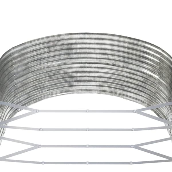 Odlingslåda silver 447x140x68 cm pulverlackerat stål