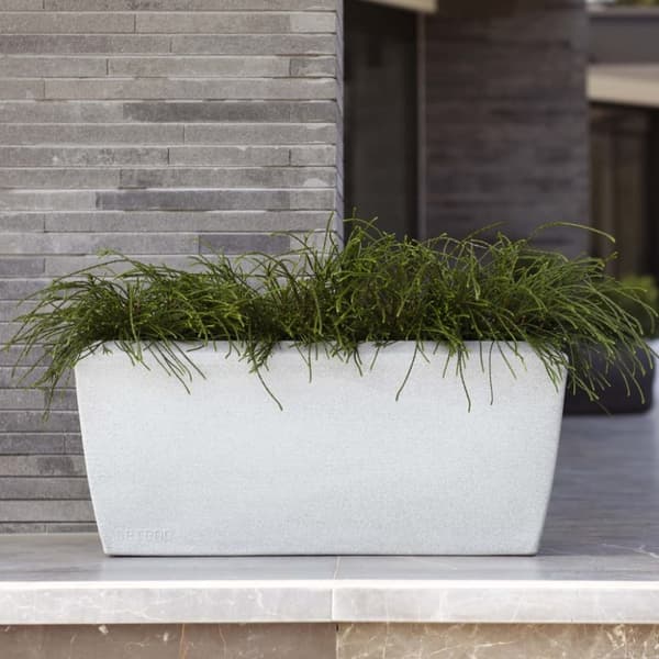 Blomkruka Arc Granite rektangulär 90x35x40 cm elfenben