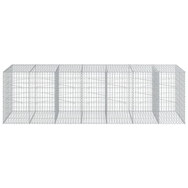 Gabionkorg med skydd 350x100x100 cm galvaniserat järn