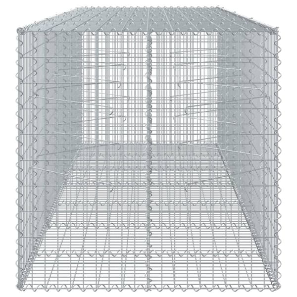 Gabionkorg med skydd 350x100x100 cm galvaniserat järn