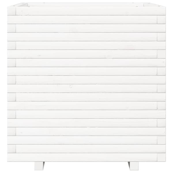 Odlingslåda 70x70x72 cm vit massiv furu