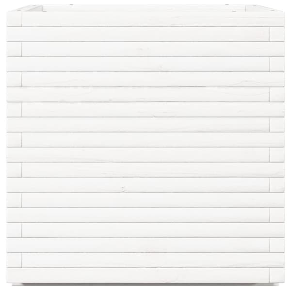 Odlingslåda 70x70x72 cm vit massiv furu