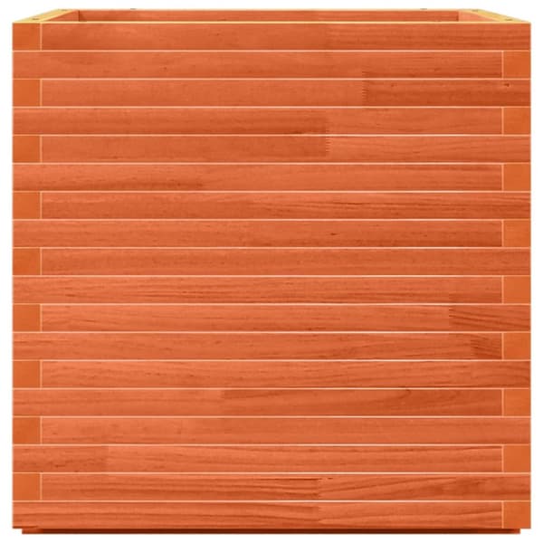 Odlingslåda vaxbrun 70x70x72 cm massiv furu