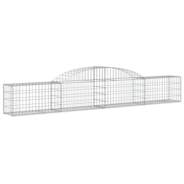Gabioner bågformade 4 st 300x30x40/60 cm galvaniserat järn