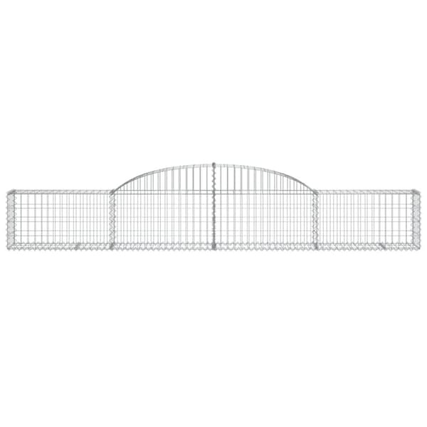 Gabioner bågformade 4 st 300x30x40/60 cm galvaniserat järn