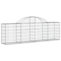 Miniatyrbild 3 av 6: Gabion bågformad 2 st 200x30x60/80 cm galvaniserat järn