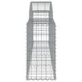Miniatyrbild 5 av 6: Gabion bågformad 2 st 200x30x60/80 cm galvaniserat järn