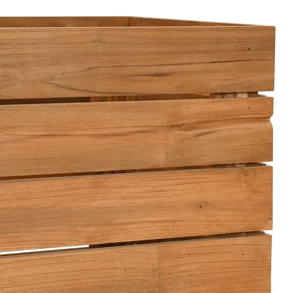 Blomlåda upphöjd 100x40x72 cm återvunnet teakträ och stål