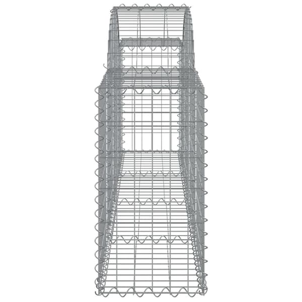 Gabioner bågformade 4 st 200x30x60/80 cm galvaniserat järn