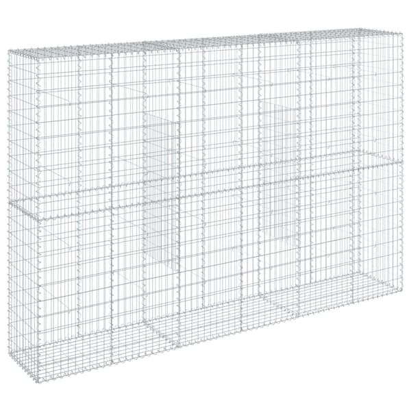 Gabionkorg med skydd 300x50x200 cm galvaniserat järn