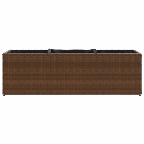Odlingslådor med 3 krukor 2 st brun 105x30x32 cm konstrotting