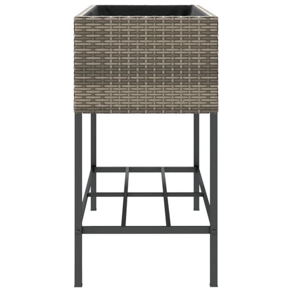 Odlingslådor med hylla 2 st grå 90x40x75 cm konstrotting