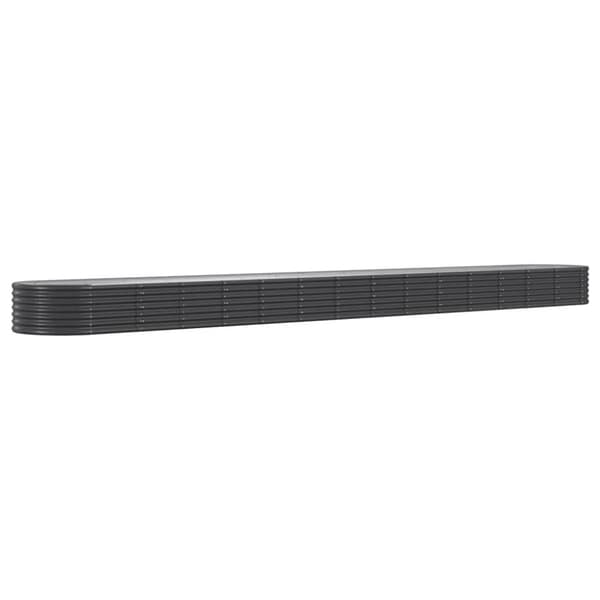 Odlingslåda pulverlackerat stål 620x80x36 cm antracit