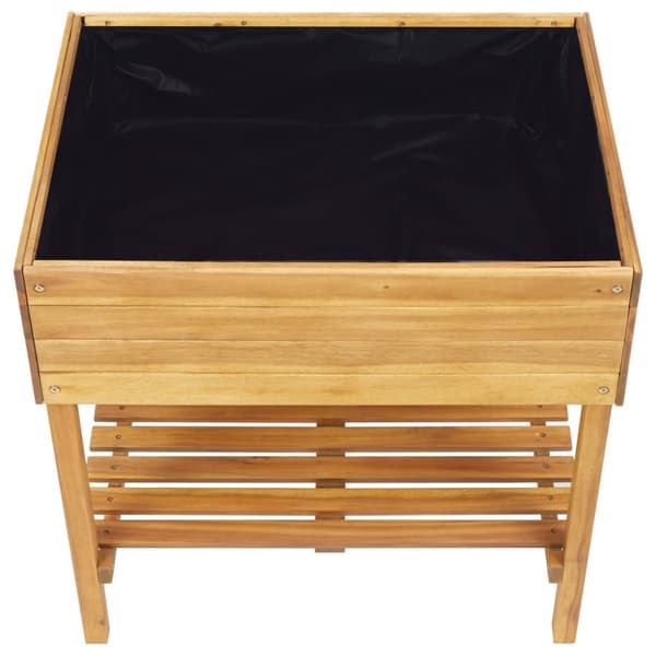 Förhöjd odlingslåda 78,5x58,5x78,5 cm massivt akaciaträ