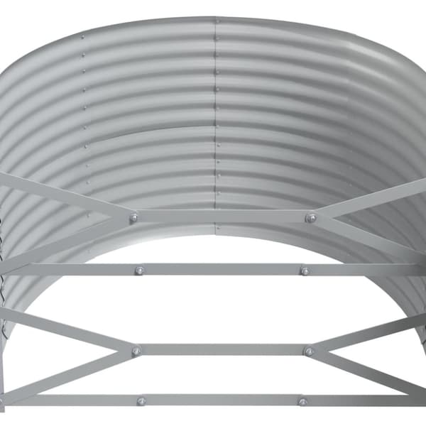 Odlingslåda pulverlackerat stål 396x100x68 cm antracit