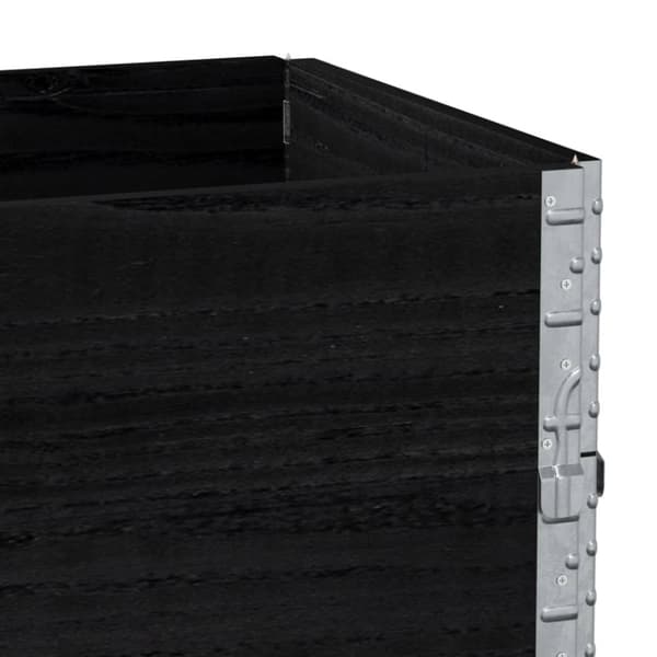 Odlingslåda svart 100x50 cm massiv furu