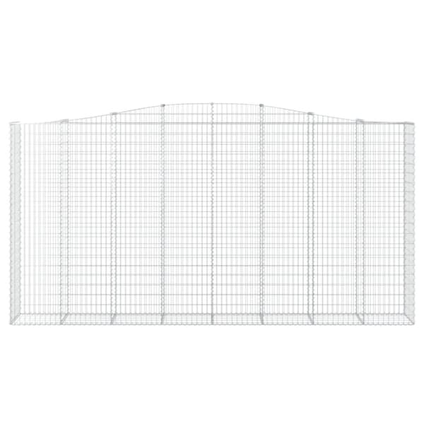 Gabion bågformad 400x50x200/220 cm galvaniserat järn