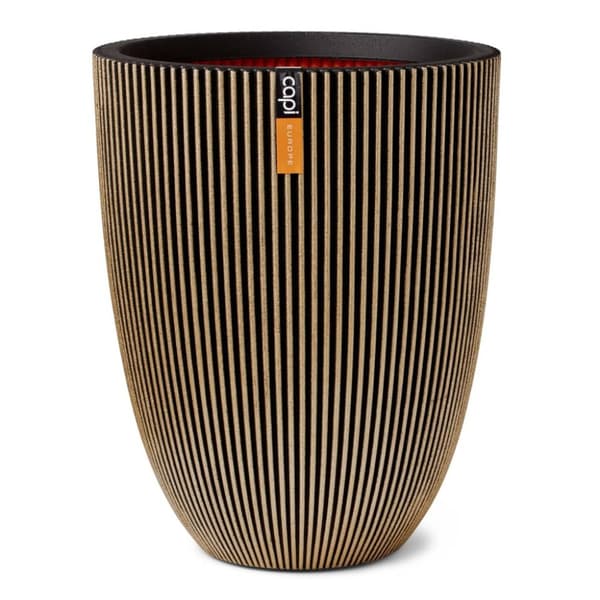 Vas elegant Groove 46x58 cm svart och guld