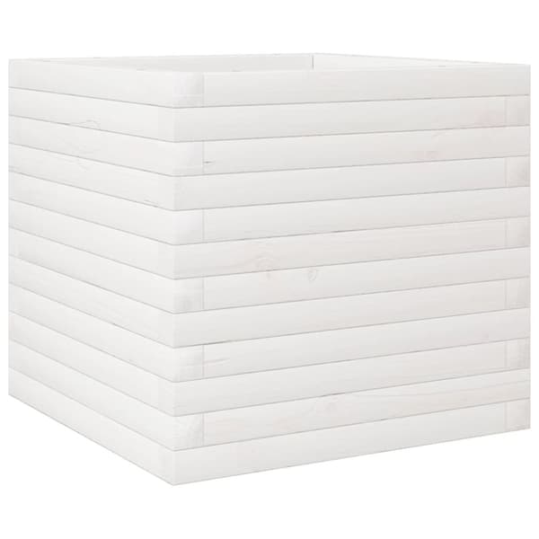 Odlingslåda vit 50x50x45,5 cm massiv furu