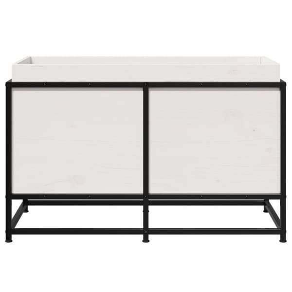 Odlingslådor vit 80x40x50 cm massiv furu