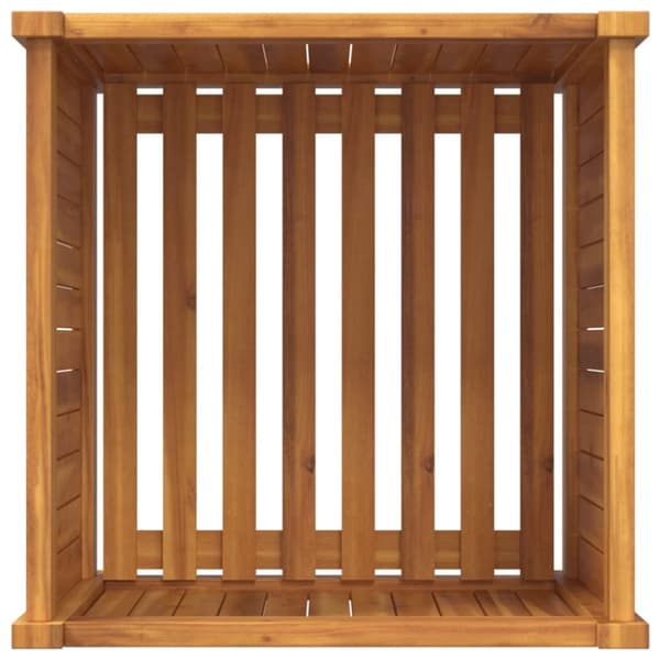 Odlingslåda med foder 50x50x50 cm massivt akaciaträ