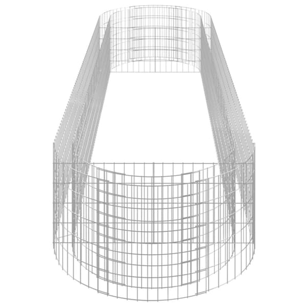 Planteringsgabion galvaniserat järn 400x100x50 cm