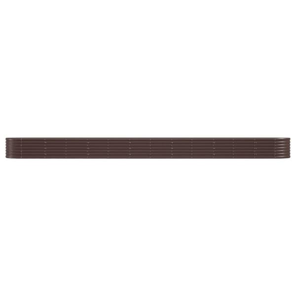 Odlingslåda pulverlackerat stål 512x80x36 cm brun