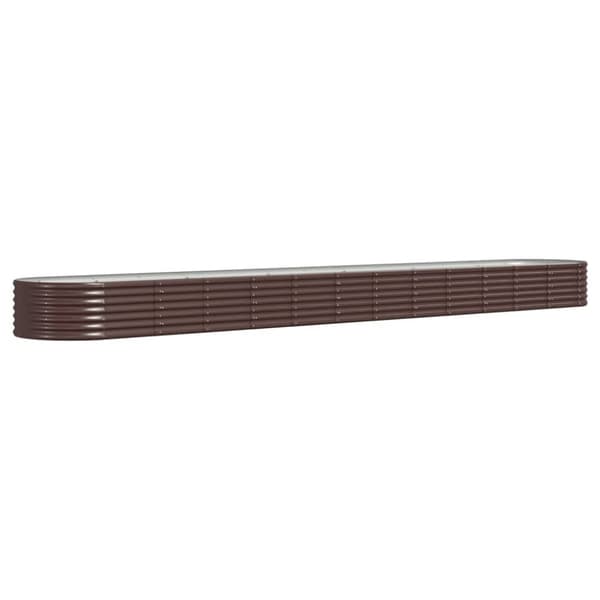 Odlingslåda pulverlackerat stål 512x80x36 cm brun