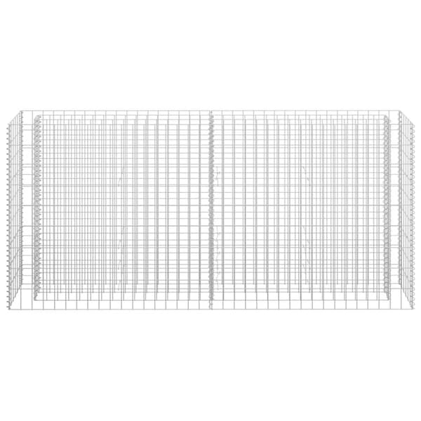 Planteringsgabion upphöjd galvaniserat stål 180x30x90 cm