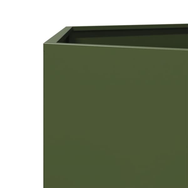 Odlingslåda olivgrön sexkantig 104x90x45 cm stål