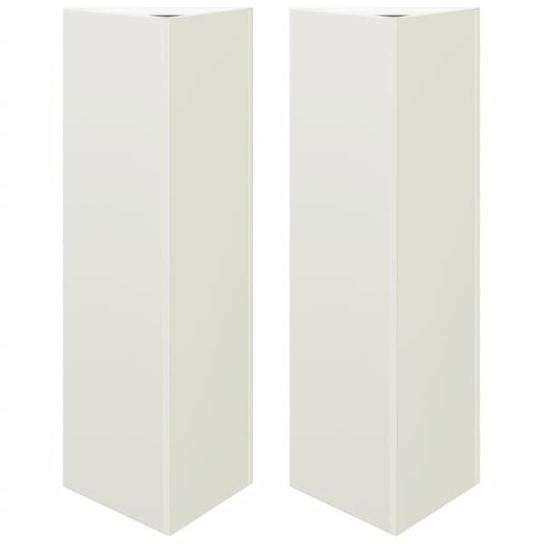 Odlingslådor 2 st vit triangulär 30x26x75 cm stål