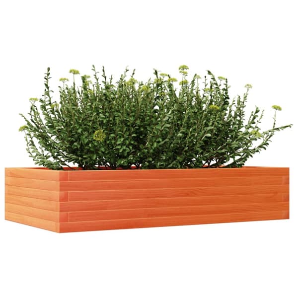 Odlingslåda vaxbrun 110x60x23 cm massiv furu