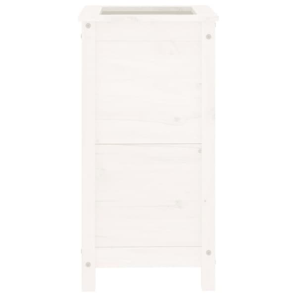 Odlingslåda 40x40x78 cm vit massiv furu